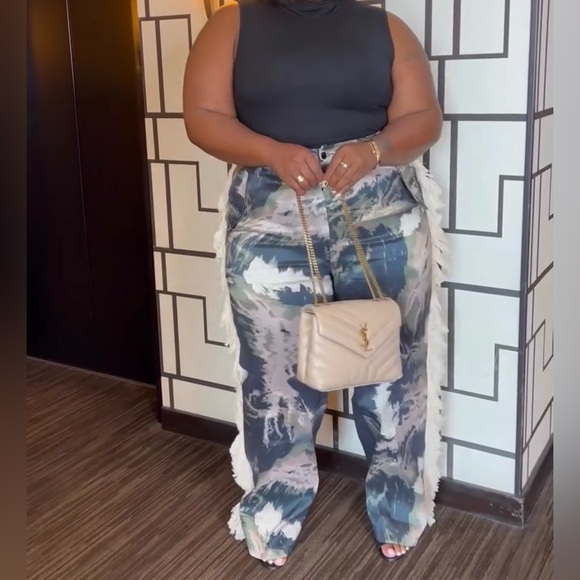 Highlight Pants - Boutique Brand Highlights Plus Size 2X Fringe Pants